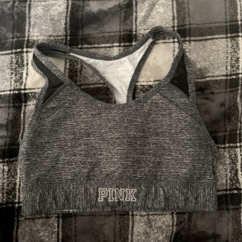 Pink sports bra
